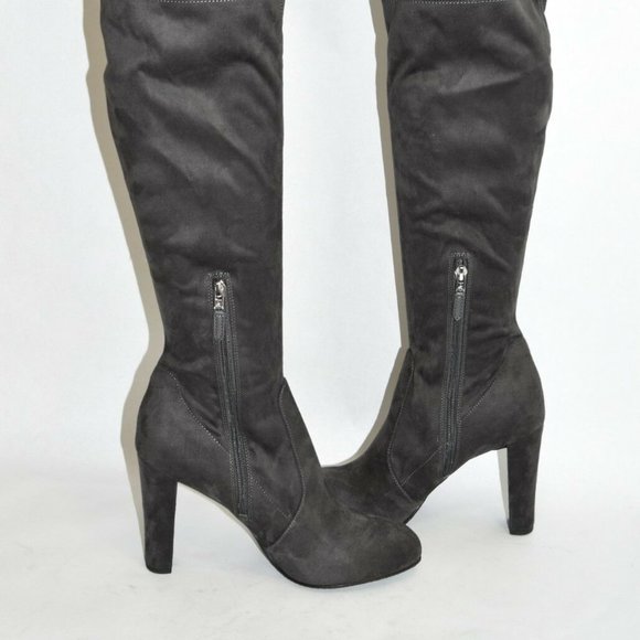 $200 SAM EDELMAN KENT Over the Knee Boot OTK GREY BLOCK HIGHLAND 9 - Picture 6 of 11